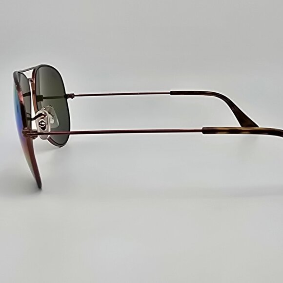 Ray-Ban RB3025 9018/C3 Bronze Frame Rainbow Mirror Glass Lens Aviator Sunglasses main image 9